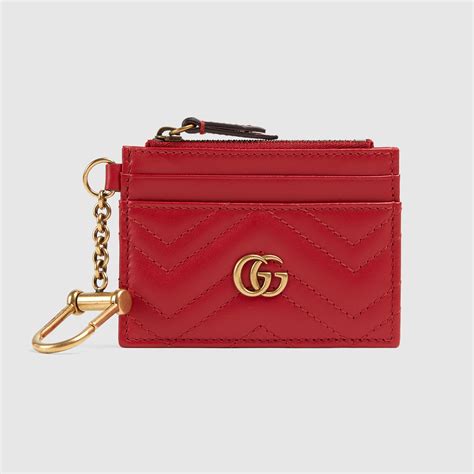 gucci keychain wallet red|Gucci coin pouch keychain.